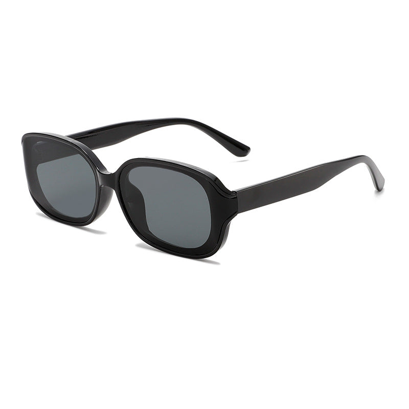 Wholesale New Retro Cat's Eye Sunglasses Advanced Sense Curved Surface  Slim Anti-UV Sunglasses Internet Celebrity Same Style